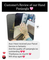Bridal Hand Panja Angla - Golden