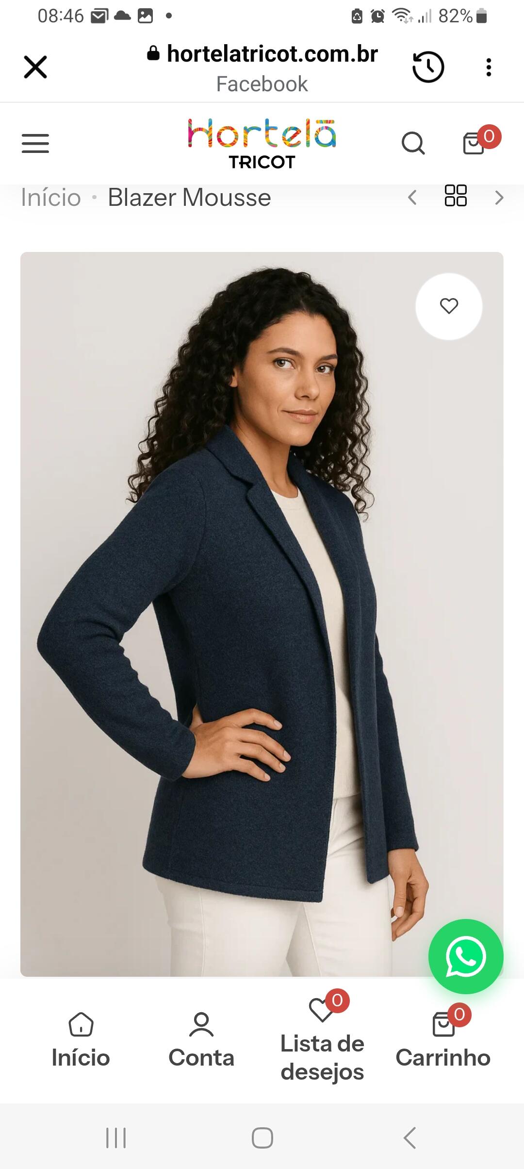 Blazer Mousse – Hortelã Tricot