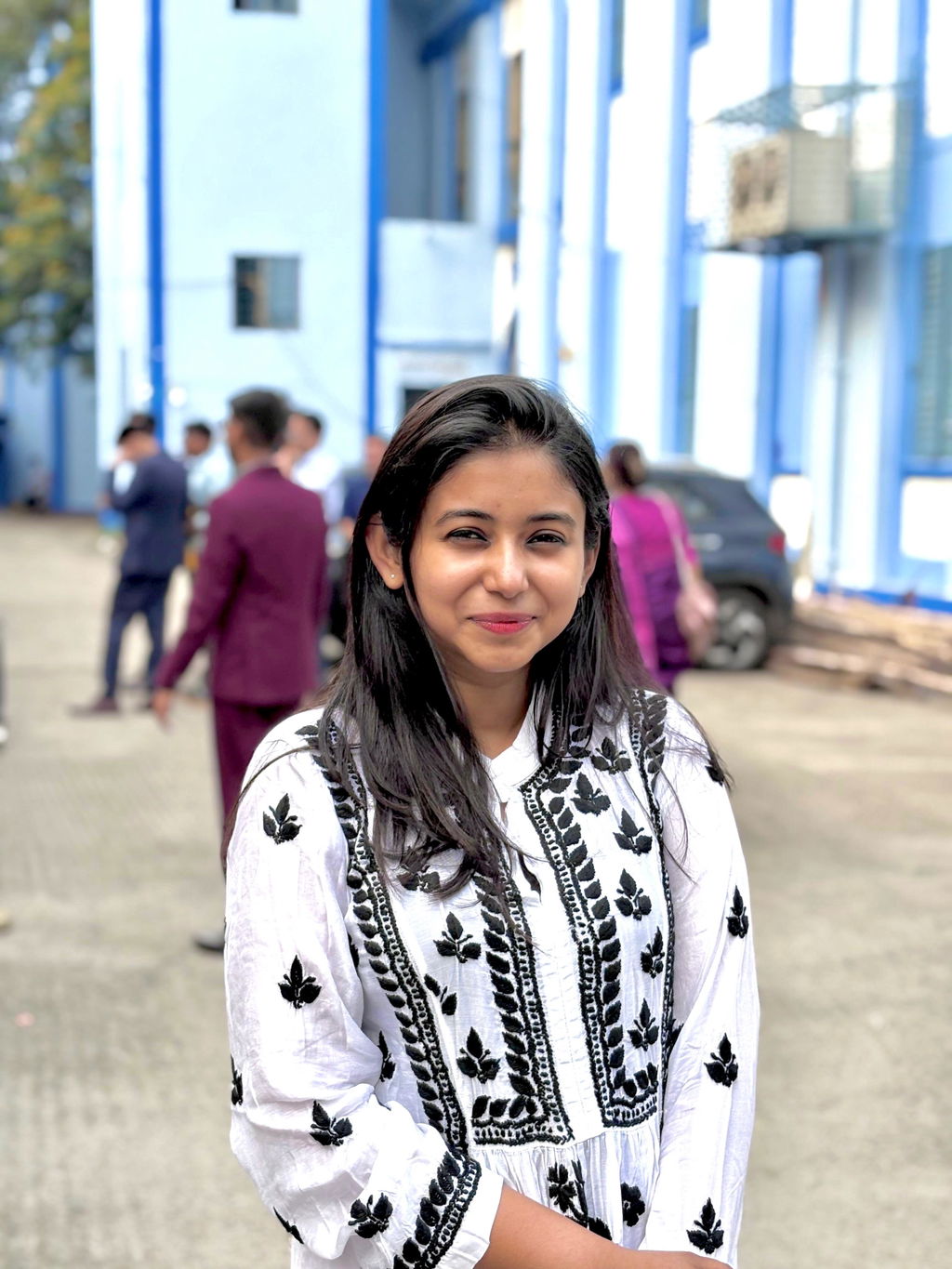 Safa Chikankari Muslin A-Line Kurta
