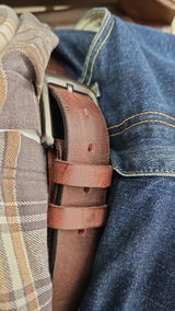 Casual Belt for Men Brown Casual Top Grain Buffalo Leather 40mm