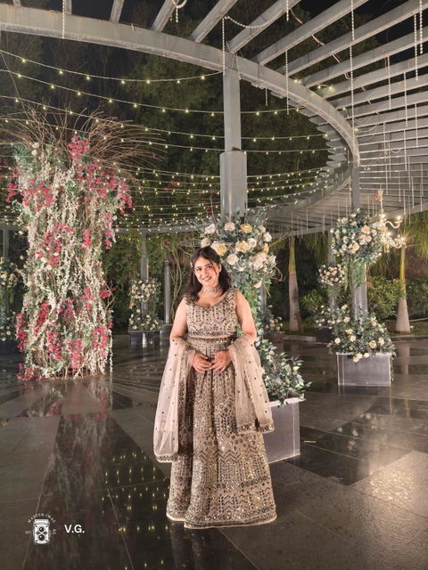 Net Mirror & Sequins Embroiderey Semi-Stitched Lehenga choli