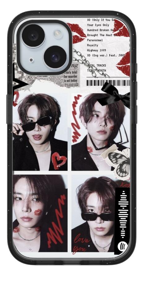 Custom K-pop Red Graffiti Collage Phone Case for iPhone 11 - 17, iPhone 17 Air Series