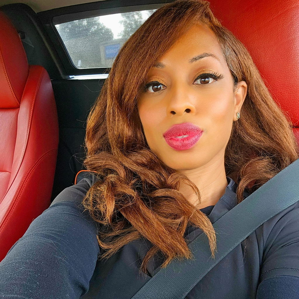 Reddish Brown Kinky Edges Lace Front Kinky Straight Wig