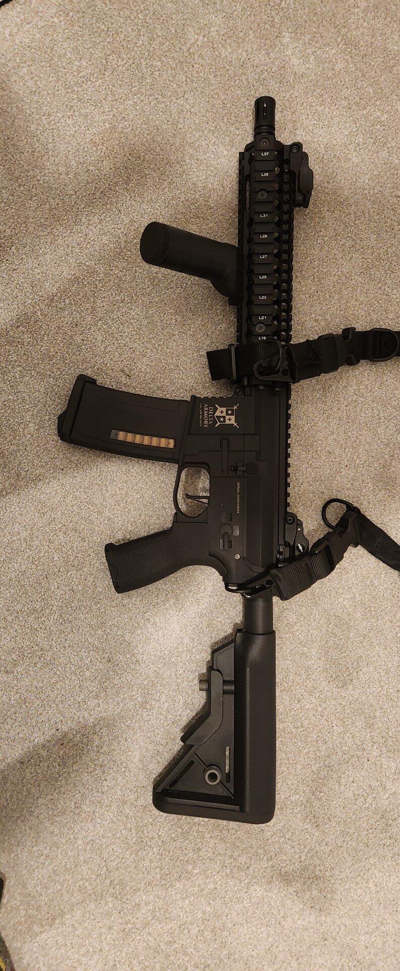 Zenit RK-1 tactical foregrip on B-25U mount, angled foregrip