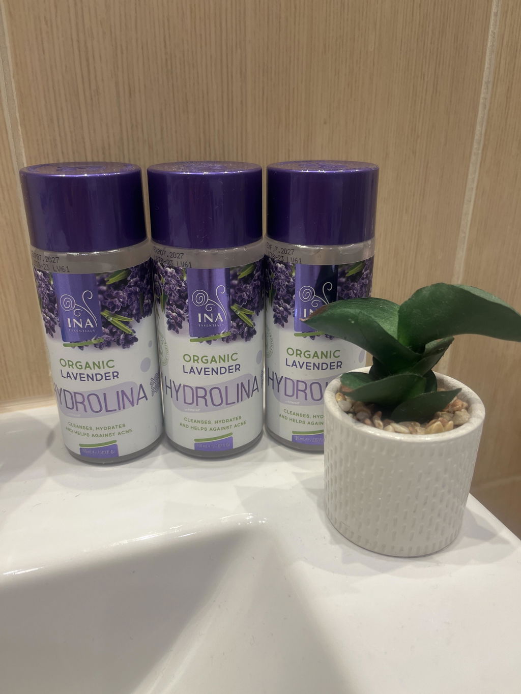 3x Organiczna woda Lawendowa - Hydrolina - Hydrolat Lawendowy na Trądzik