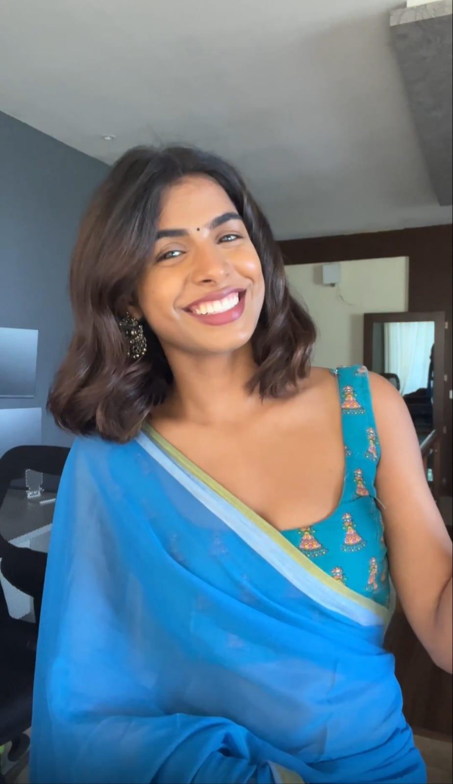 BLUEBELL BLISS | Mul Cotton | Indidha Saree