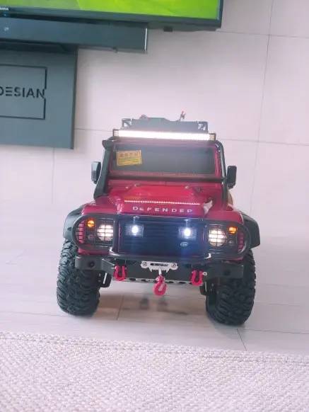Parachoques Delantero Metálico Para TRX4 Camel Trophy Con Luces LED – Accesorio Para RC Crawler Escala 1/10, Fácil Instalación