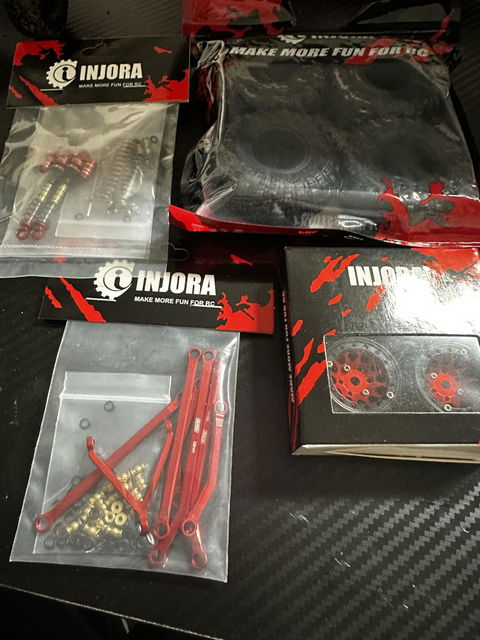 INJORA Amortisseur RC 43 mm Filetage Tele Shocks RC Auto Amortisseur pour 1/24 RC Crawler Axial SCX24 AXI90081 Deadbolt Bronco Gladiator Micro Crawler Pièces de mise à niveau