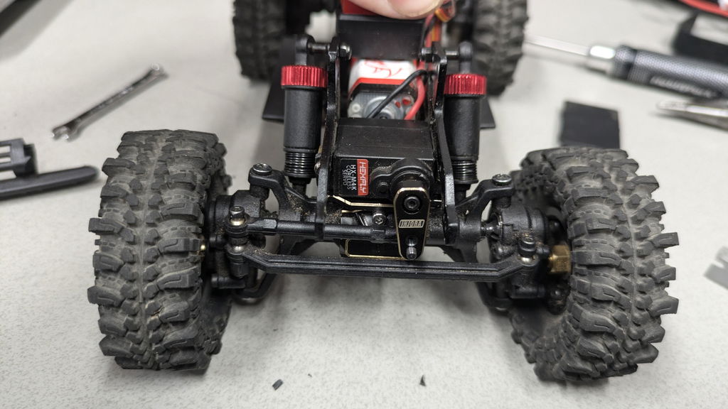 INJORA INJS11 Servo with Brass Servo Mount & Horn for 1/18 Redcat Asce