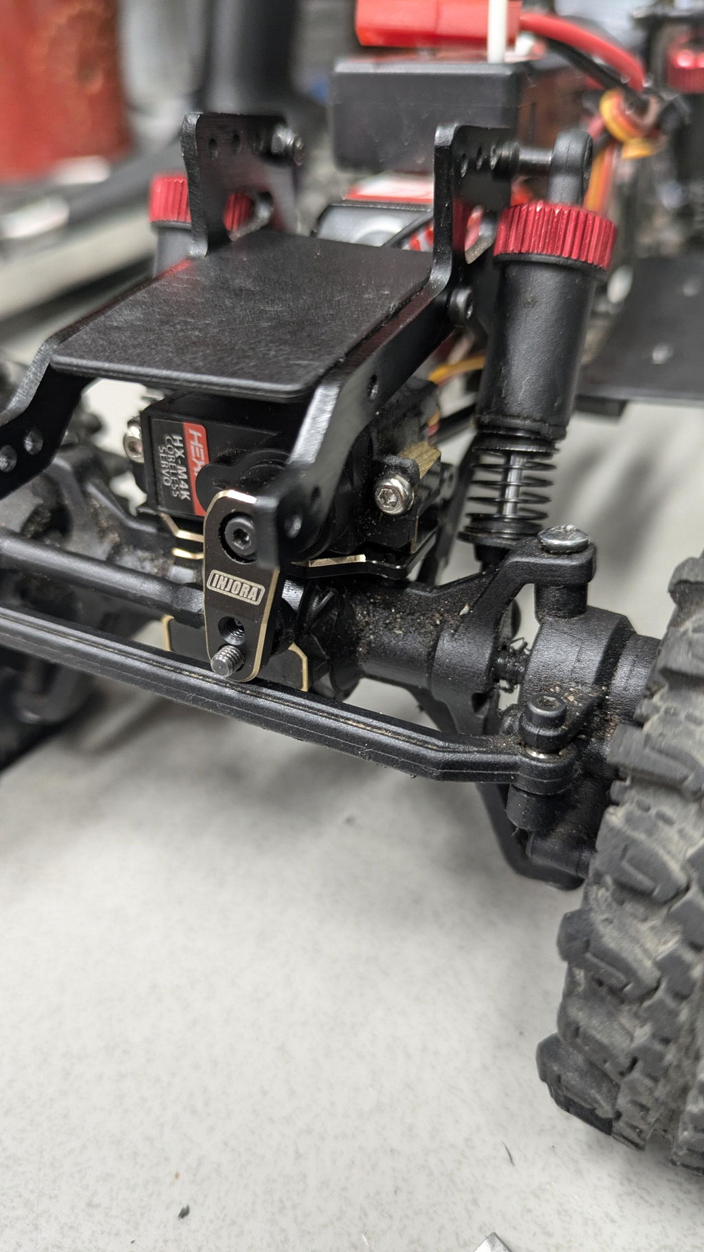 INJORA INJS11 Servo with Brass Servo Mount & Horn for 1/18 Redcat Asce