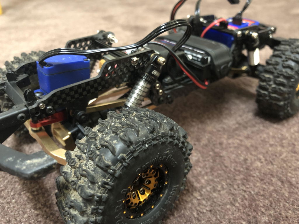 INJORA Universal LCG Chassis Kit for 1/18 TRX4M Upgrade (Carbon Fiber)