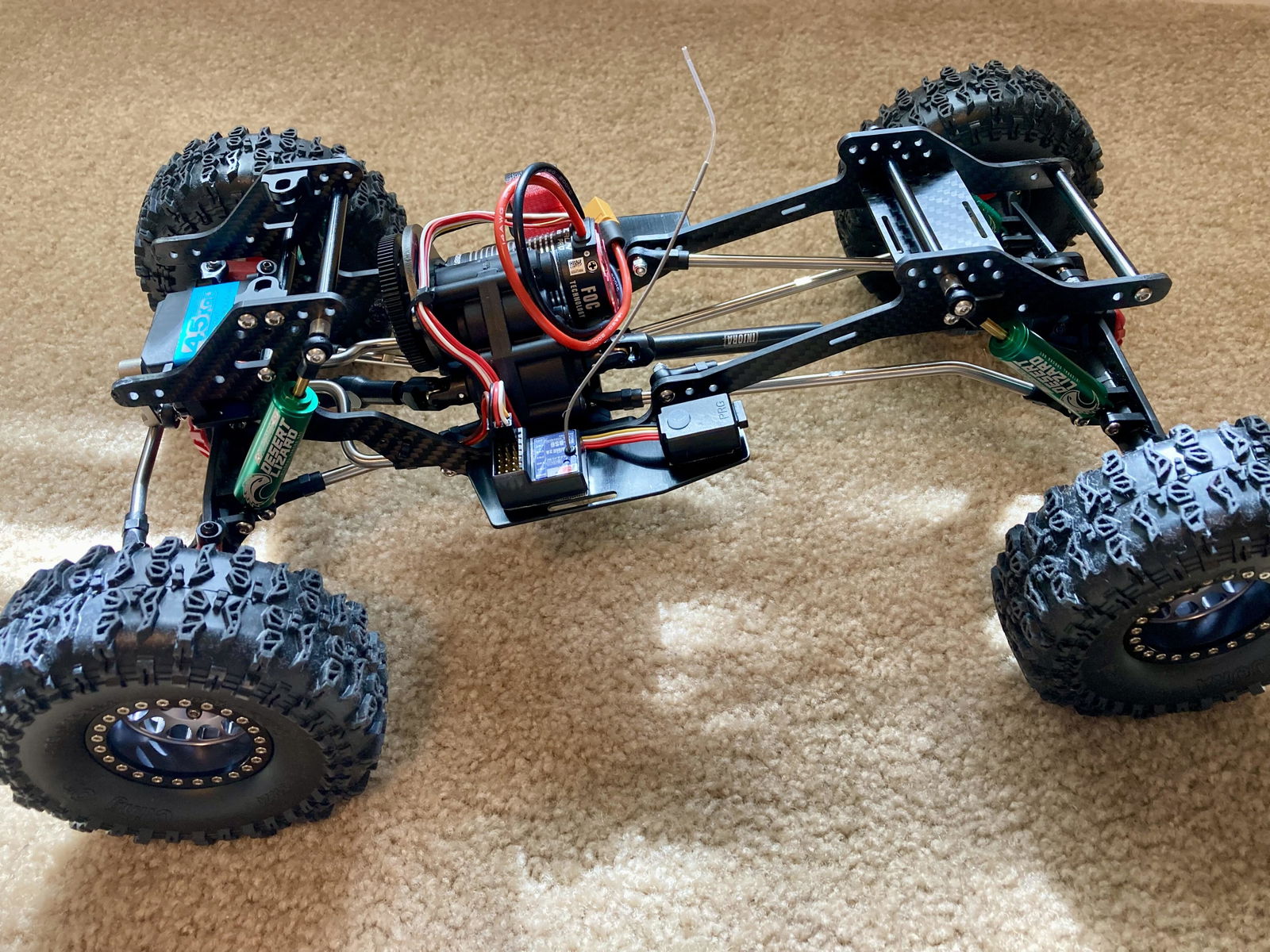 INJORA LCG Carbon Fiber Chassis Kit Frame Girder for 1/10 Axial