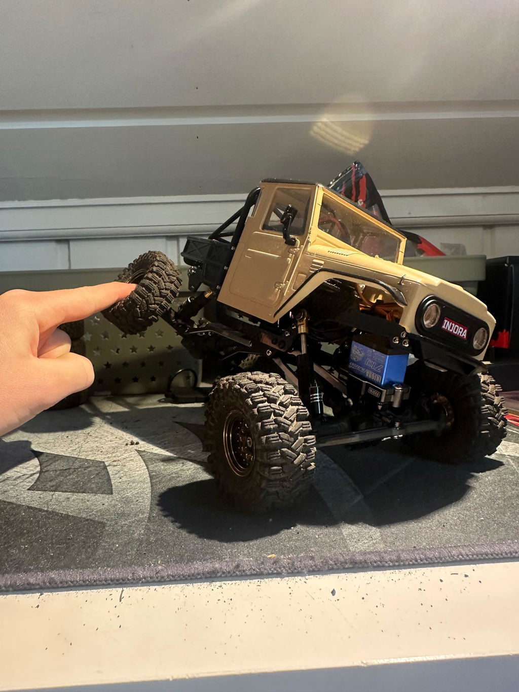INJORA Universal LCG Chassis Kit for 1/18 TRX4M Upgrade (Carbon Fiber)