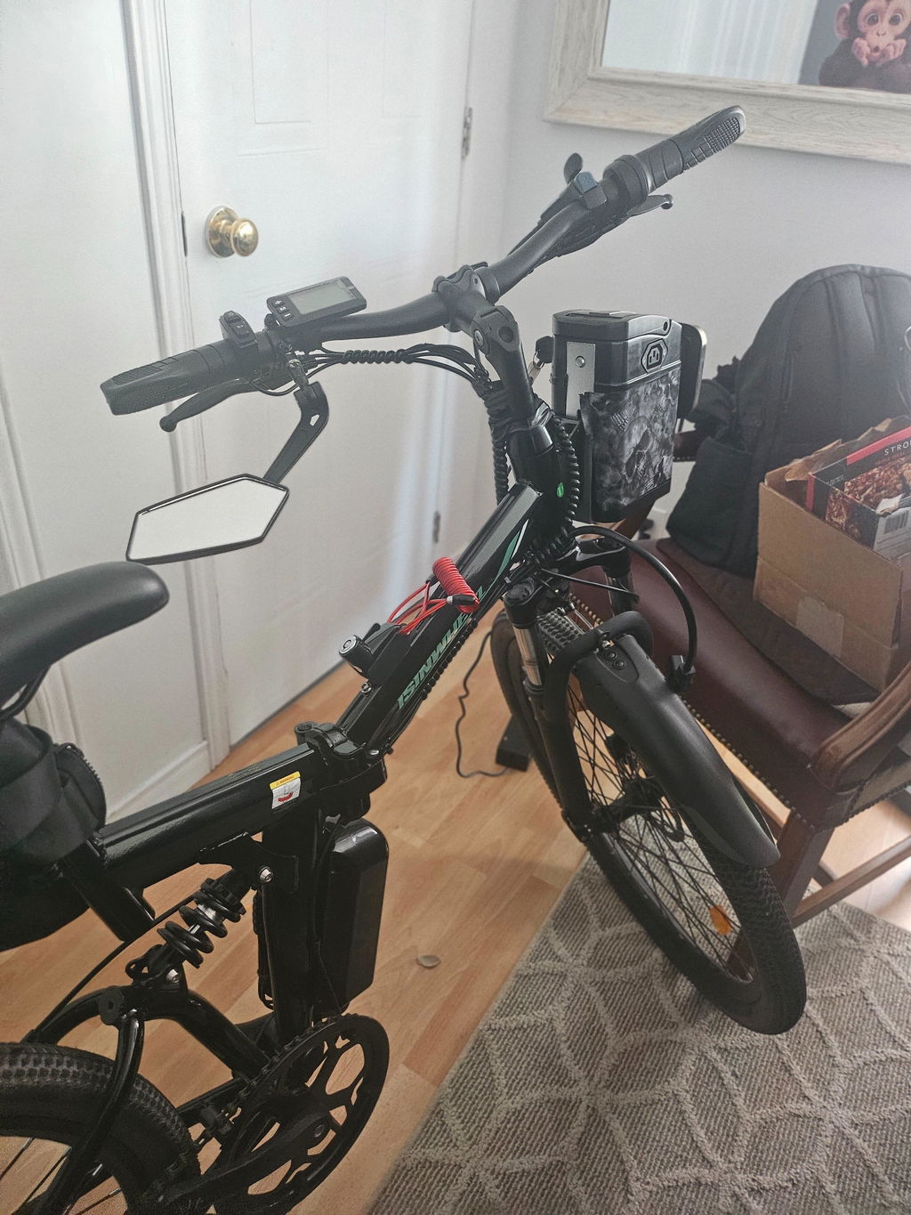 isinwheel M40 Folding Electric Bike with Basket