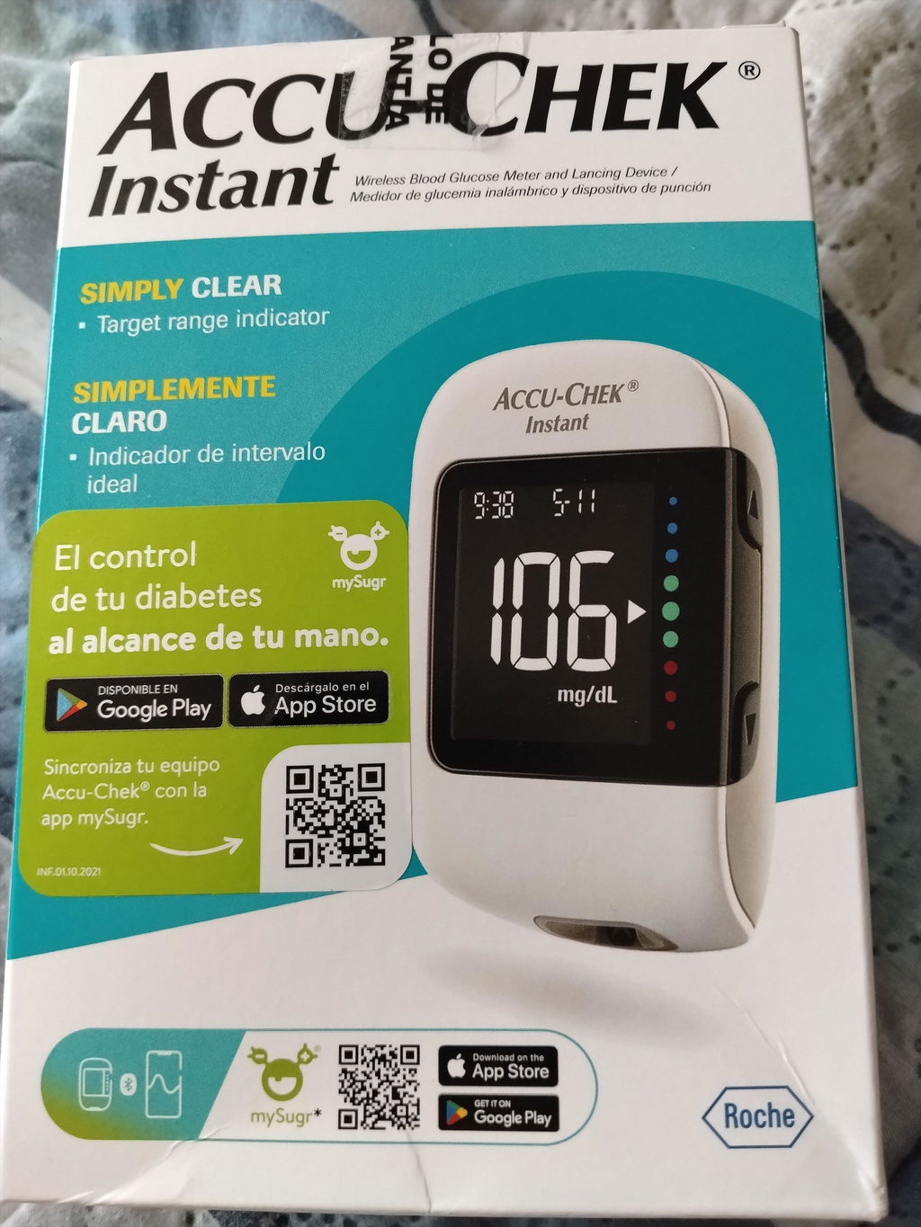 Pack Glucómetro Accu-Chek® Instant + 50 tiras