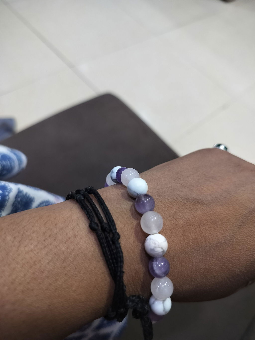Serene Sleep Wellness Band - Amethyst, Rose Quartz & White Howlite Beads