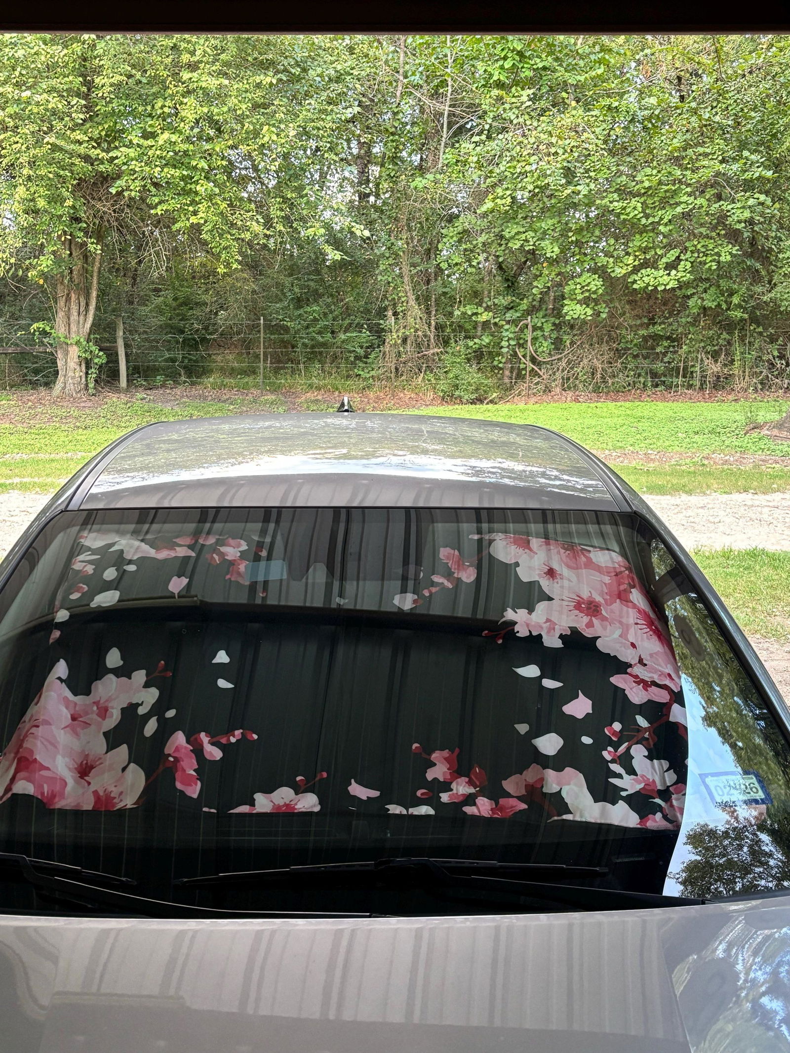 さくらページ Japanese Cherry Blossom Windshield Sunshade | Jeep Decal Store