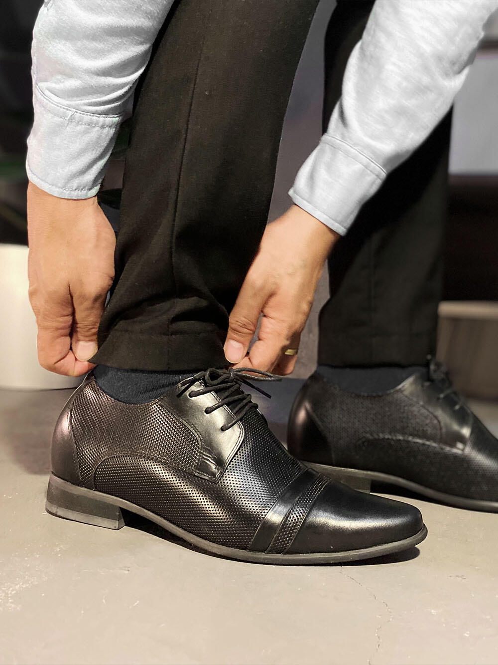 Mr. Cavalli | 7cm Height Increasing Elevator Formal Wedding Shoes For Men