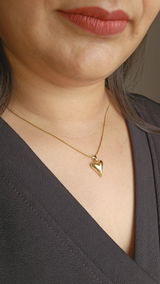 Golden Muse | 18K Gold-Plated Heart Pendant Necklace