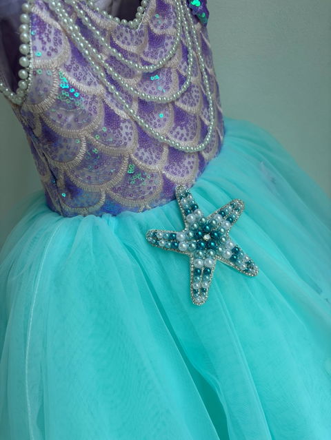 Dreamy Flower Girl Dress for Girls Mermaid Sequin Tulle Dress for Party J891