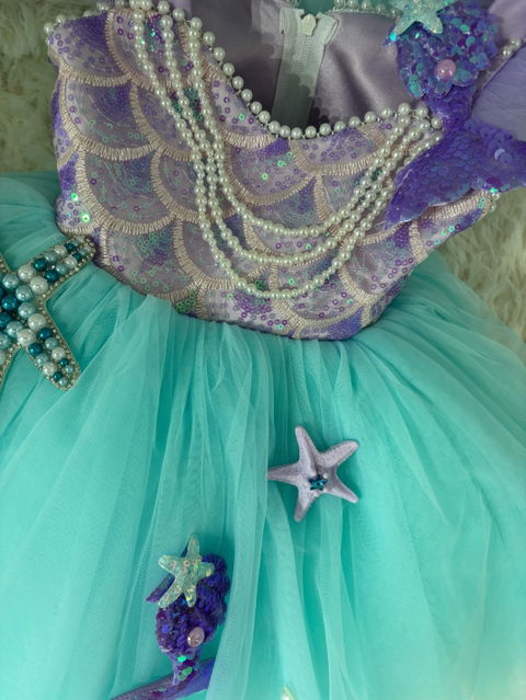 Dreamy Flower Girl Dress for Girls Mermaid Sequin Tulle Dress for Party J891