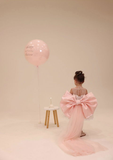 Gorgeous Girl Dress with Big Bow Princess Birthday Prom Gown J513