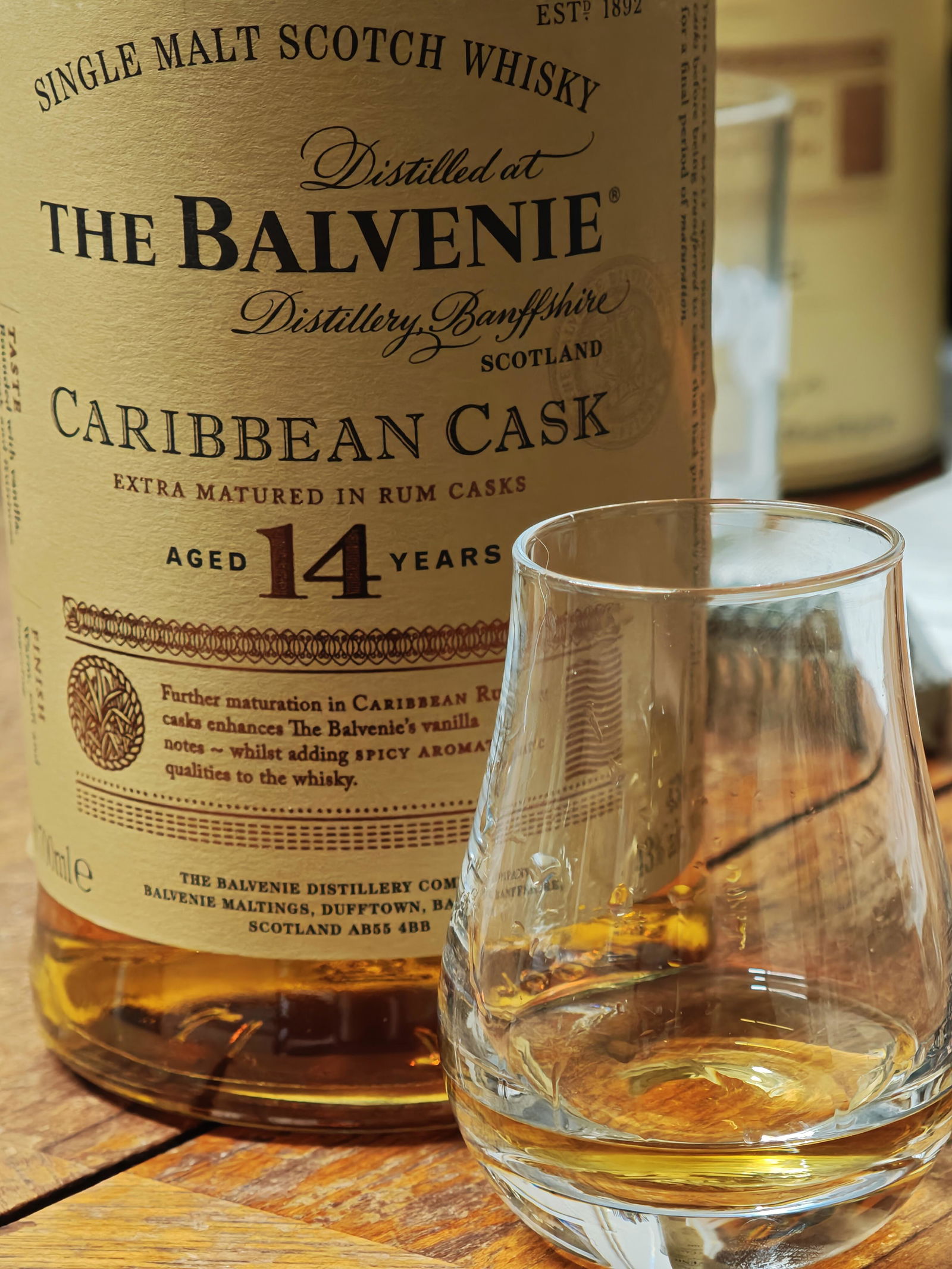 Balvenie 14 Year Old Caribbean Cask Speyside Single Malt Scotch