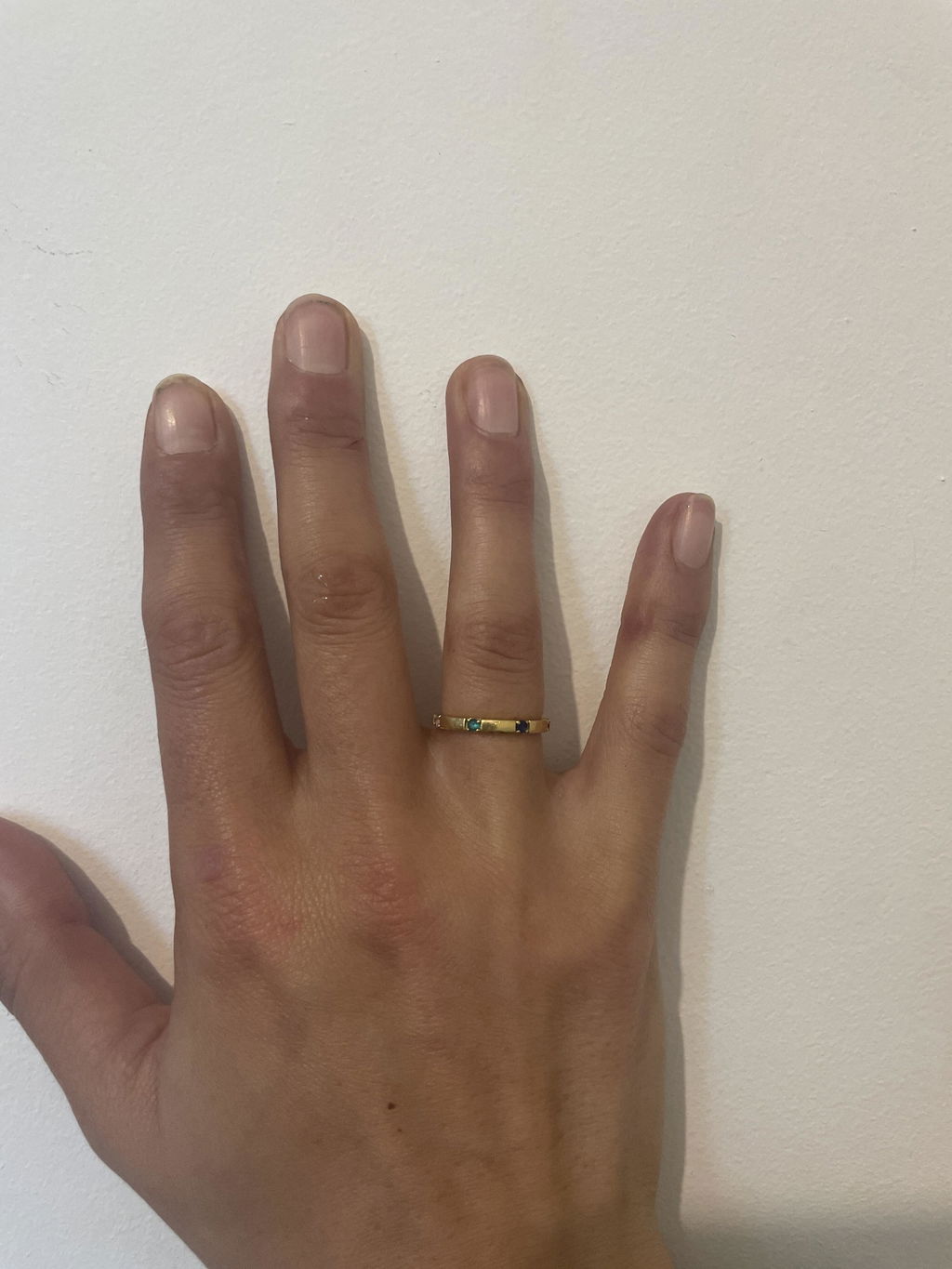 Balans Ruby, Blue Sapphire, Emerald & Pink Sapphire Station Band Ring In Gold