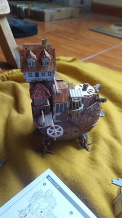 Official Ghibli Howls Moving Castle Wooden 3D Puzzle • Japanese Colored KI-GU-MI