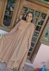 Antique brass solid anarkali