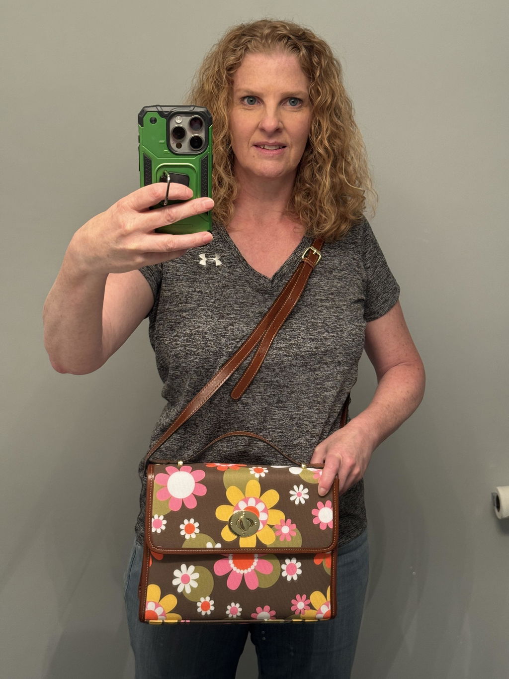 Retro Groovy Hippie Daisy Top Handle Satchel