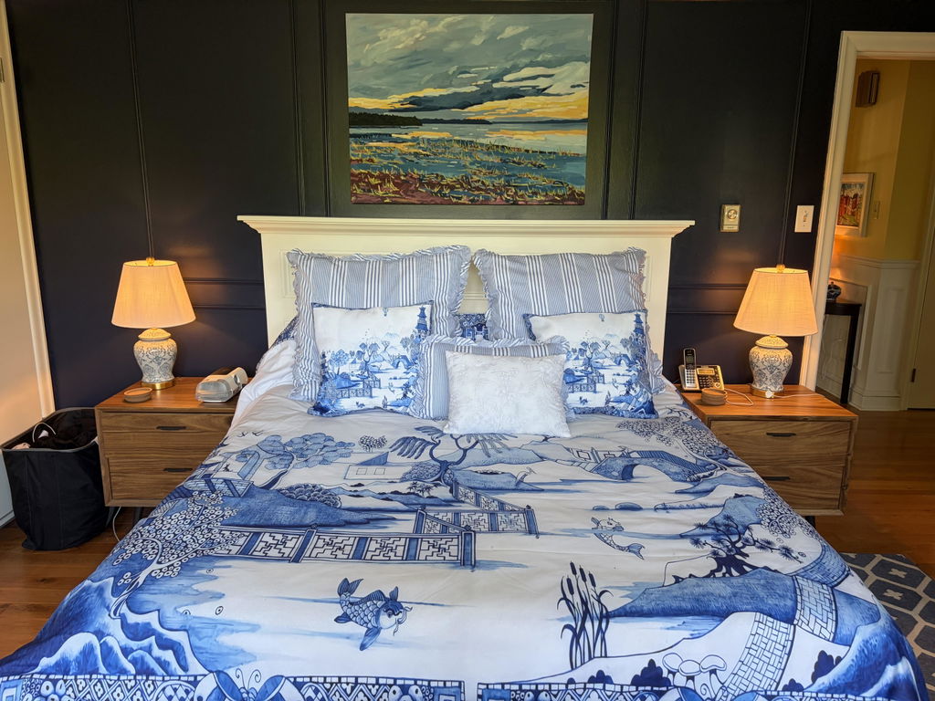 Chinoiserie Blue Willow Throw Pillow, Botanical Toile Bedding Collection, Chinoiserie Blue, White Cushion, Floral Farmhouse Decor- 124381423