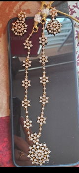 Difa - AD White Stone Short Necklace