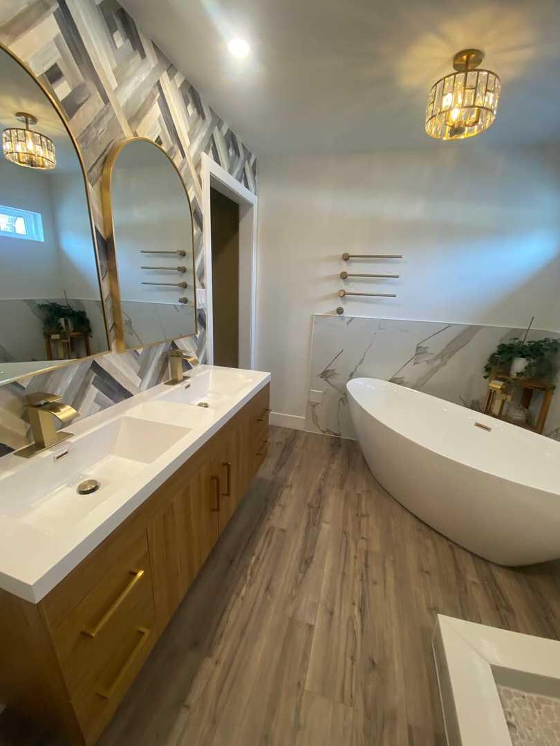 Elsa 60" Wall Mounted Bathroom Vanity with Reinforced Acrylic Integrated Sink Top