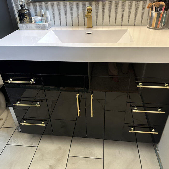 Elsa 48" Freestanding Bathroom Vanity with Reinforced Acrylic Integrated Sink Top