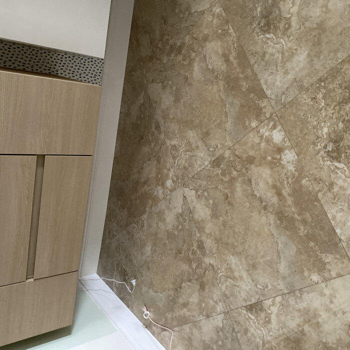 Bow 48" Wall Mounted Bathroom Vanity with Reinforced Acrylic Integrated Sink Top