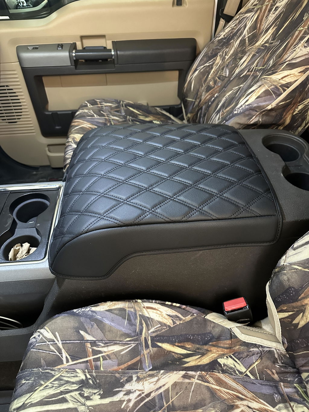 Center Console Cover Pad for Bucket Seat 2011-2016 Ford F250 F350 F450 F550 Super Duty