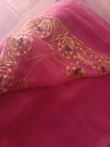 KcPc New Traditional Georgette Saree with Exquisite Aari Tari Work and Elegant Design  JAY