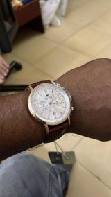 Beverly Hills Polo Club  Men's Watch, Silver Dial & Brown Leather Strap, BP3303X.432