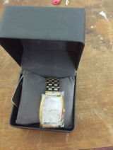 Titan Men's Watch Karishma Collection Analog, White Dial Silver & Gold Stainless Strap, 1737BM01