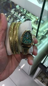 Beverly Hills Polo Club Women's Analog Watch with Green Dial and Gold Stainless Steel Band, BP3888C.170