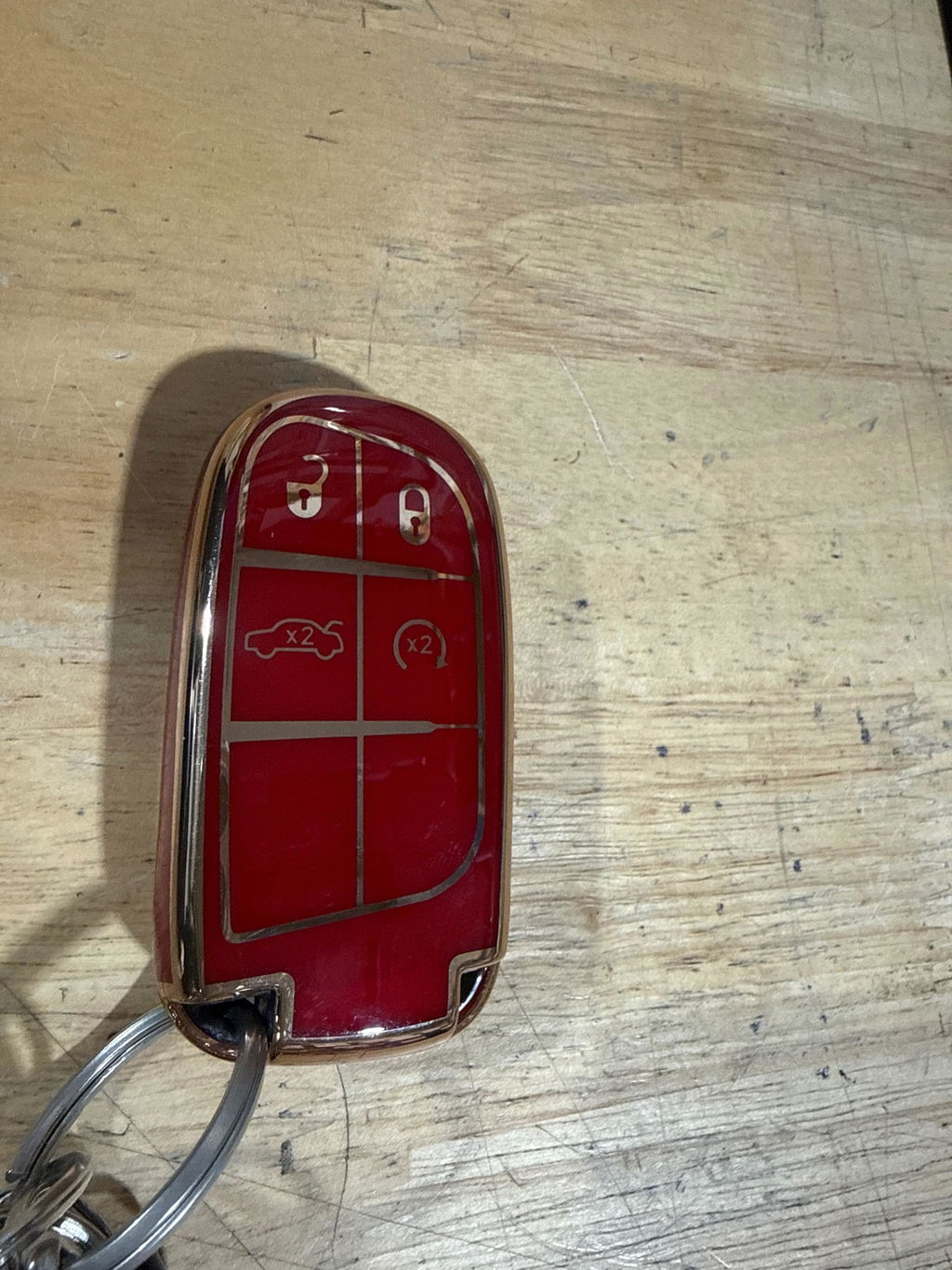 Jeep/Dodge/Chrysler key cover 4 button (2013+) | 300, RAM, Grand Cherokee, Renegade, Wrangler, Compass, Gladiator, Patriot key fob cover