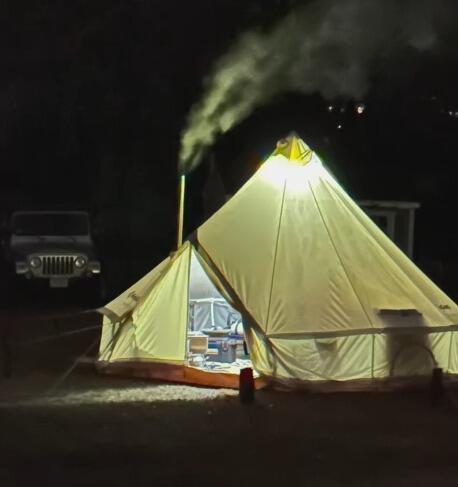 KingCamp KHAN C 400 Luxury Cotton Bell Tent | 4-Season Glamping