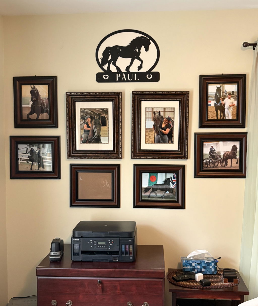 Friesian Horse ARWEN Metal Wall Art EA