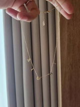 Moment Smiley Moment Letters Gold Necklace