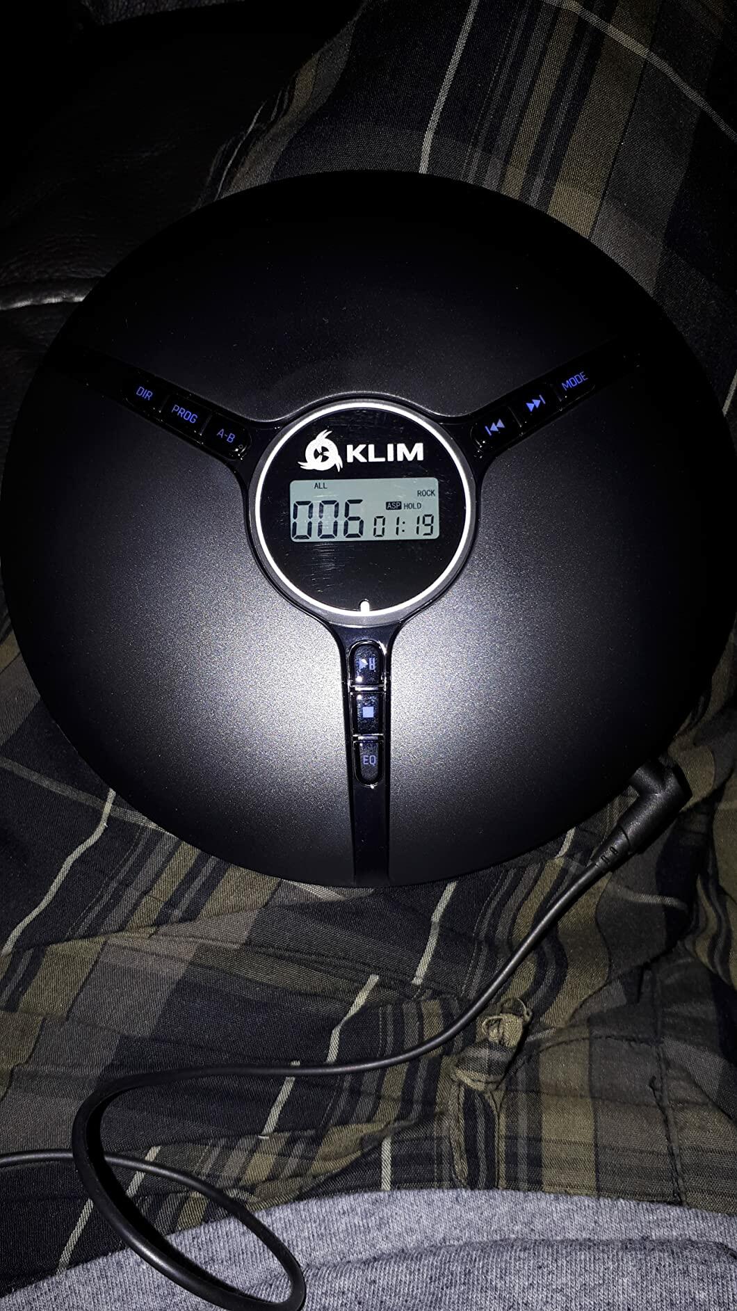 KLIM Discman Portable CD Player | Built-in Rechargeable Battery