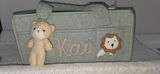 Personalized Plush Baby Organizer Basket