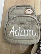 Personalized Quilted Toddler Backpack – Embroidered Name | Daycare & Preschool Bag