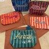 Personalized Makeup Bag | Custom Chenille Name Cosmetic Pouch | Bridesmaid Gift & Travel Toiletry Bag