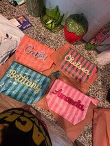Personalized Makeup Bag | Custom Chenille Name Cosmetic Pouch | Bridesmaid Gift & Travel Toiletry Bag